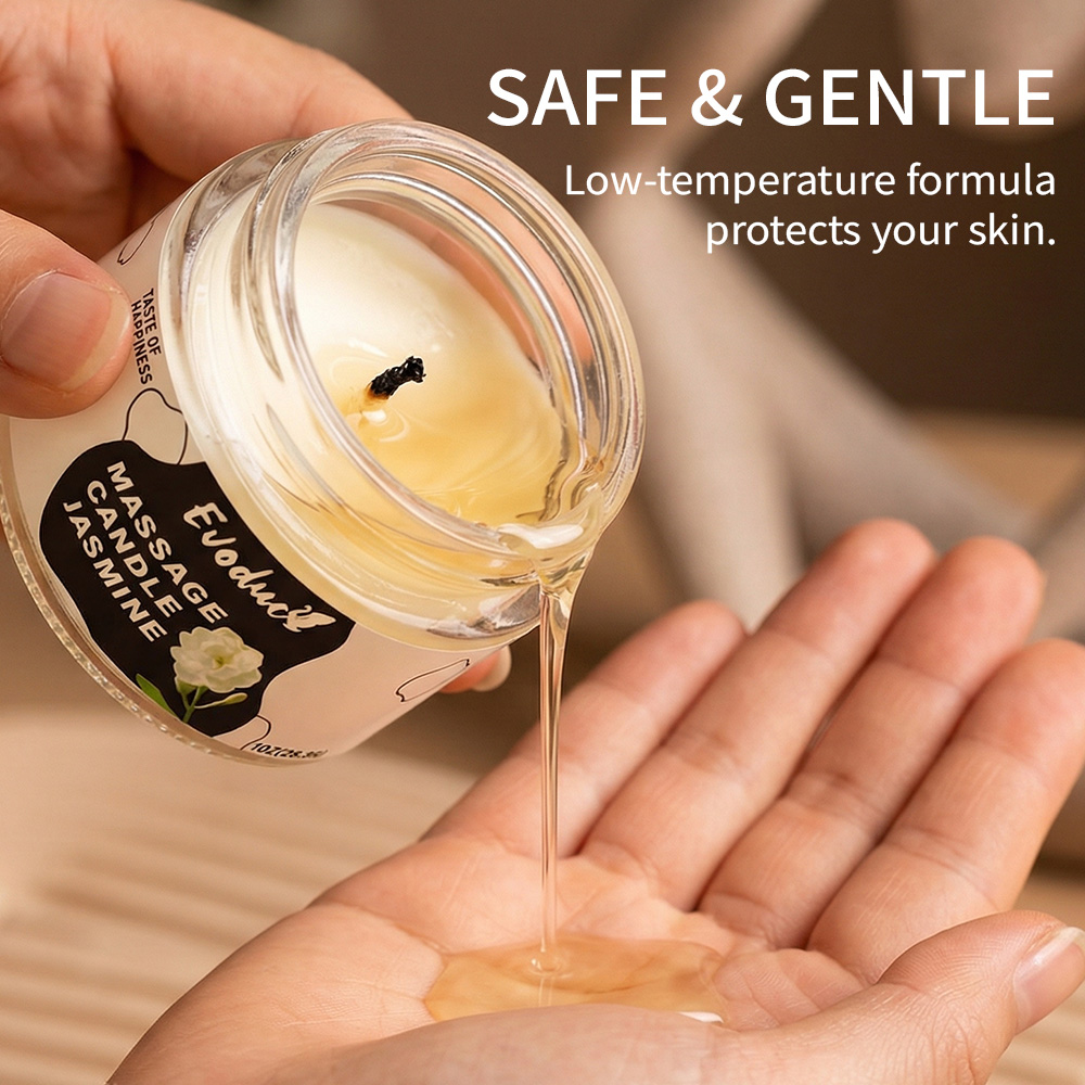 Massage Candle Melting - Świeca do masażu z olejem, jaśminowa,