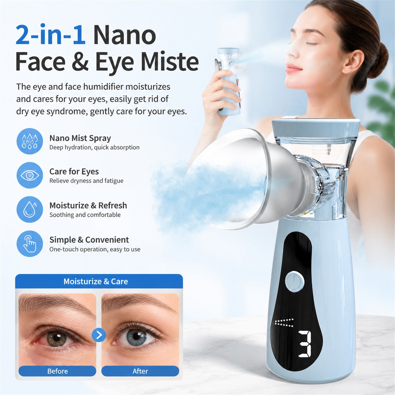 Facial Steamer Nano - Nano Zimny Spray do Twarzy -